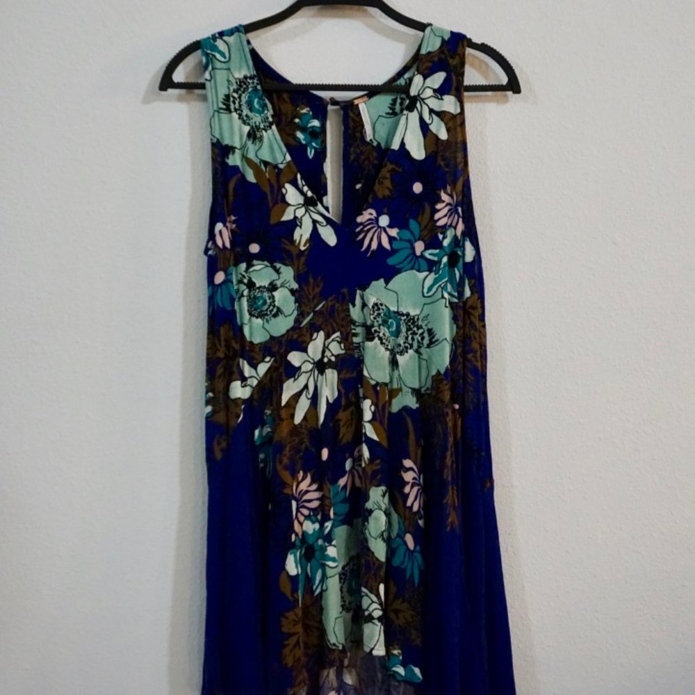 Free People Blue floral Short Dress / Blouse